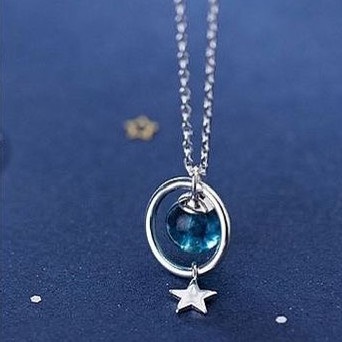 Dây chuyền bạc hình tròn ngôi sao Nabi Jewelry