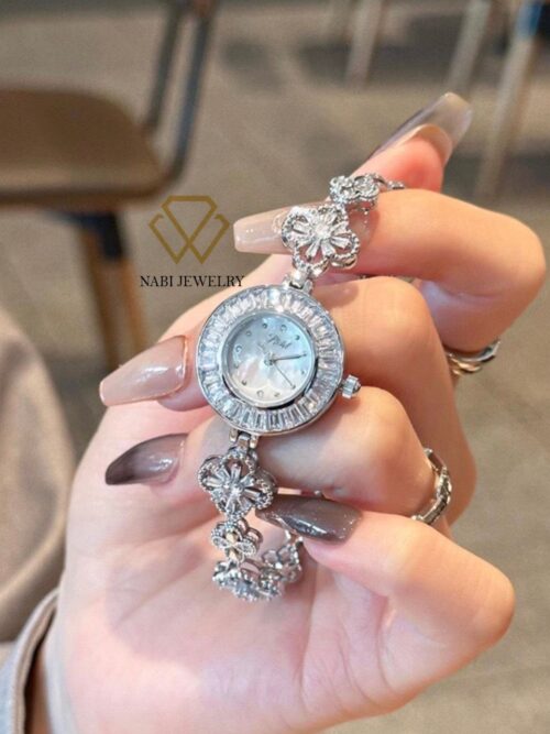 Đồng hồ nữ dây đeo kim loại đính đá